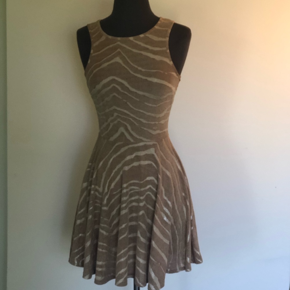 Beautiful gold and tan zebra stripe dress